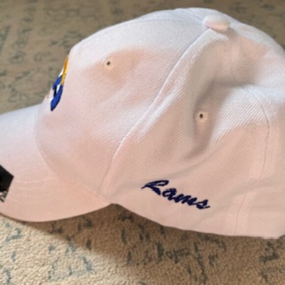 🧡3/15 Mirae LA Rams White Hat Cap Adjustable - Picture 2 of 7